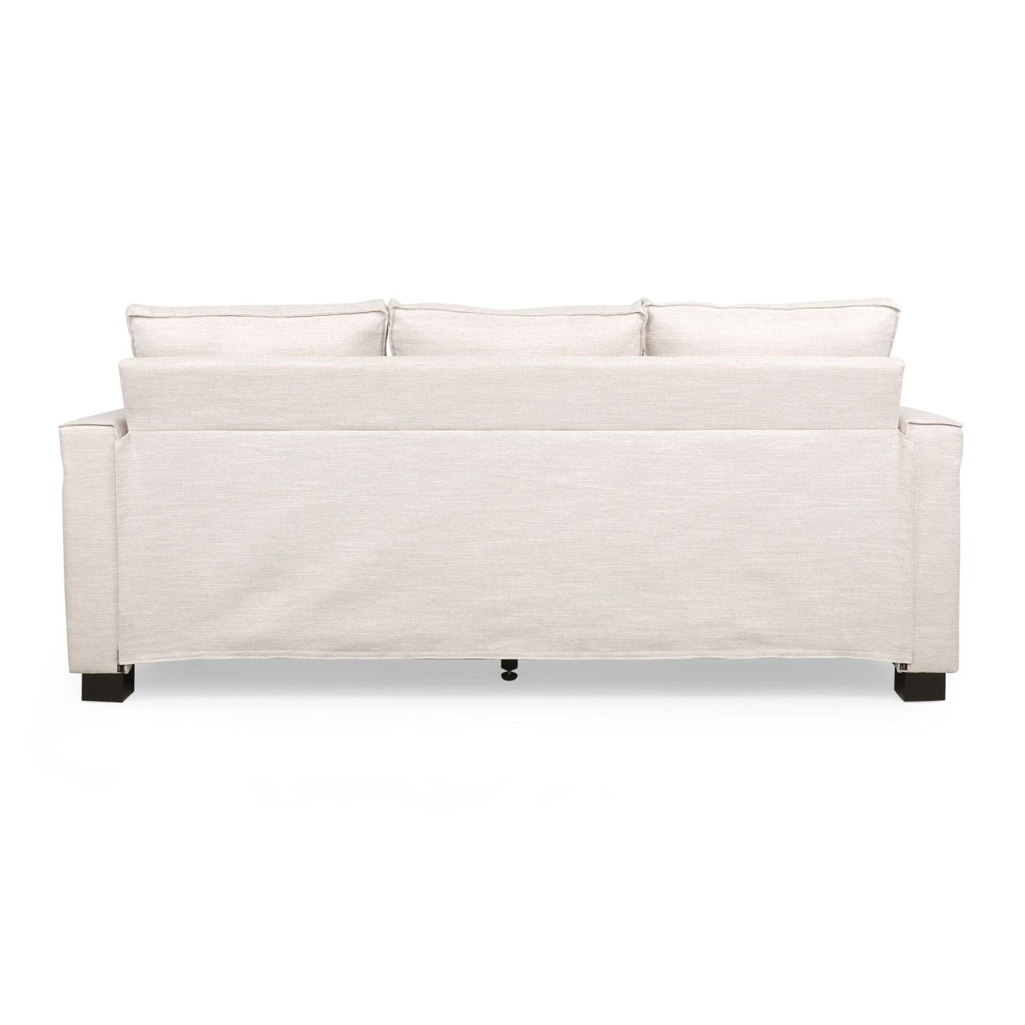 Modern 80.25 3-seater Upholstered Sofa with Pillows amd Wood Legs for Living Room