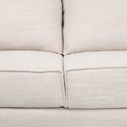 Modern 80.25 3-seater Upholstered Sofa with Pillows amd Wood Legs for Living Room