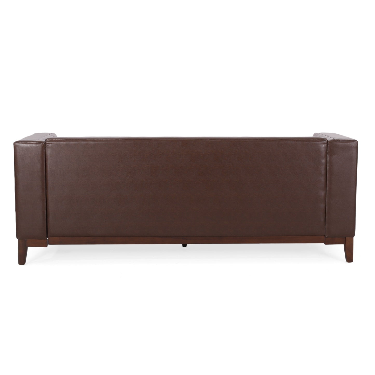 Modern 80.75 Button Tufted 3-seater Sofa with Wood Legs for Living Room