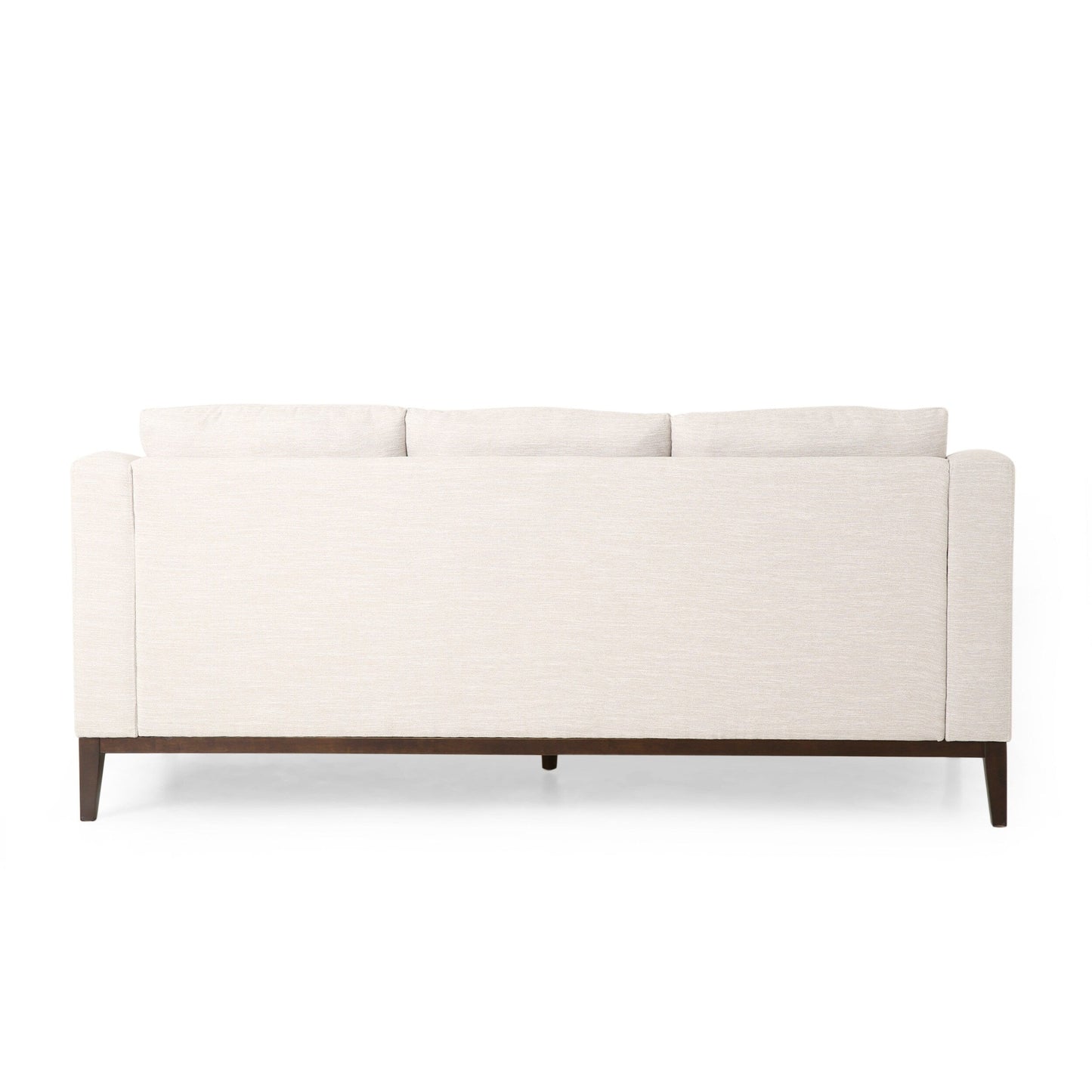 Modern 80 3-seater Sofa with Wood Legs and Matching Pillows for Living Room
