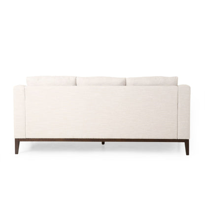 Modern 80 3-seater Sofa with Wood Legs and Matching Pillows for Living Room