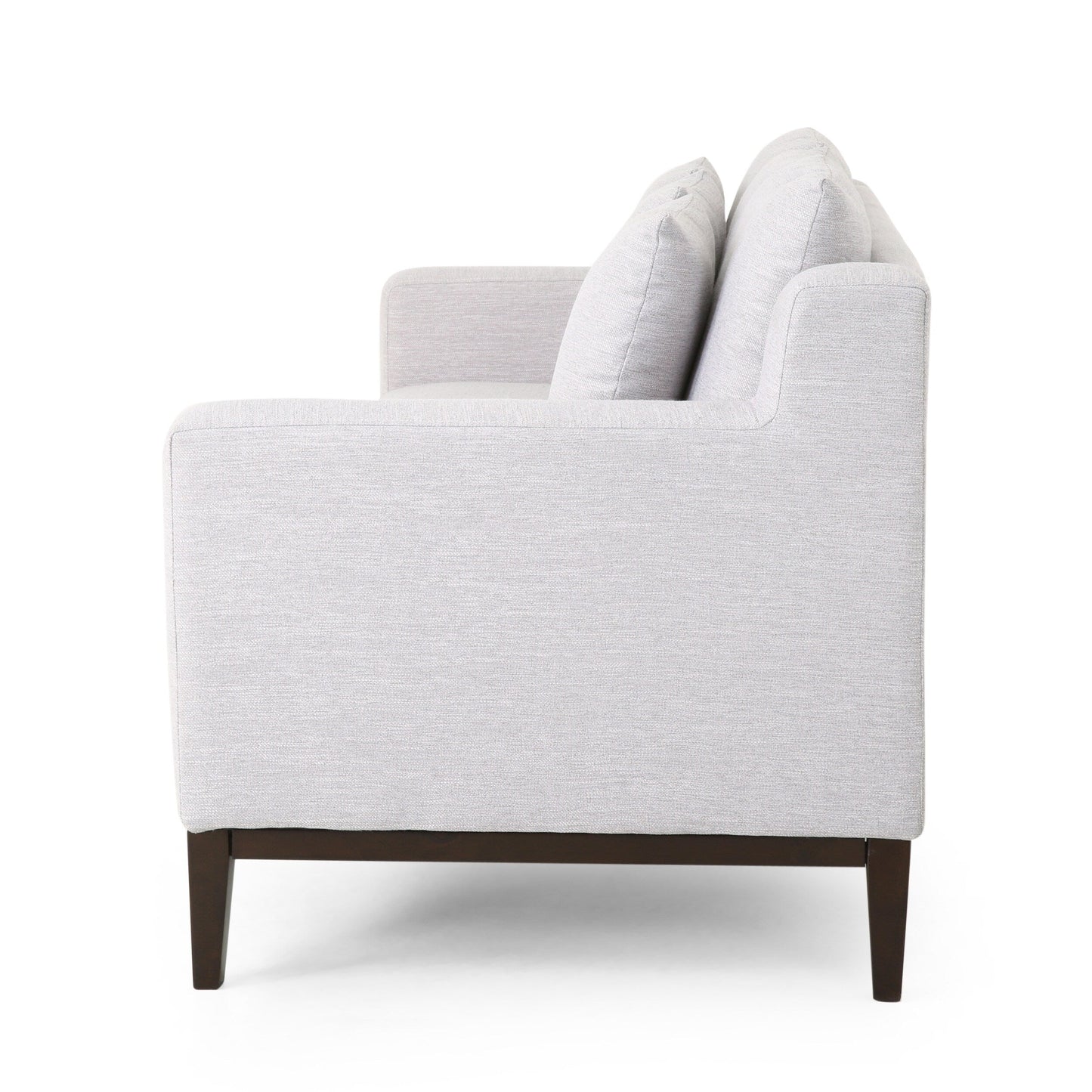 Modern 80 3-seater Sofa with Wood Legs and Matching Pillows for Living Room