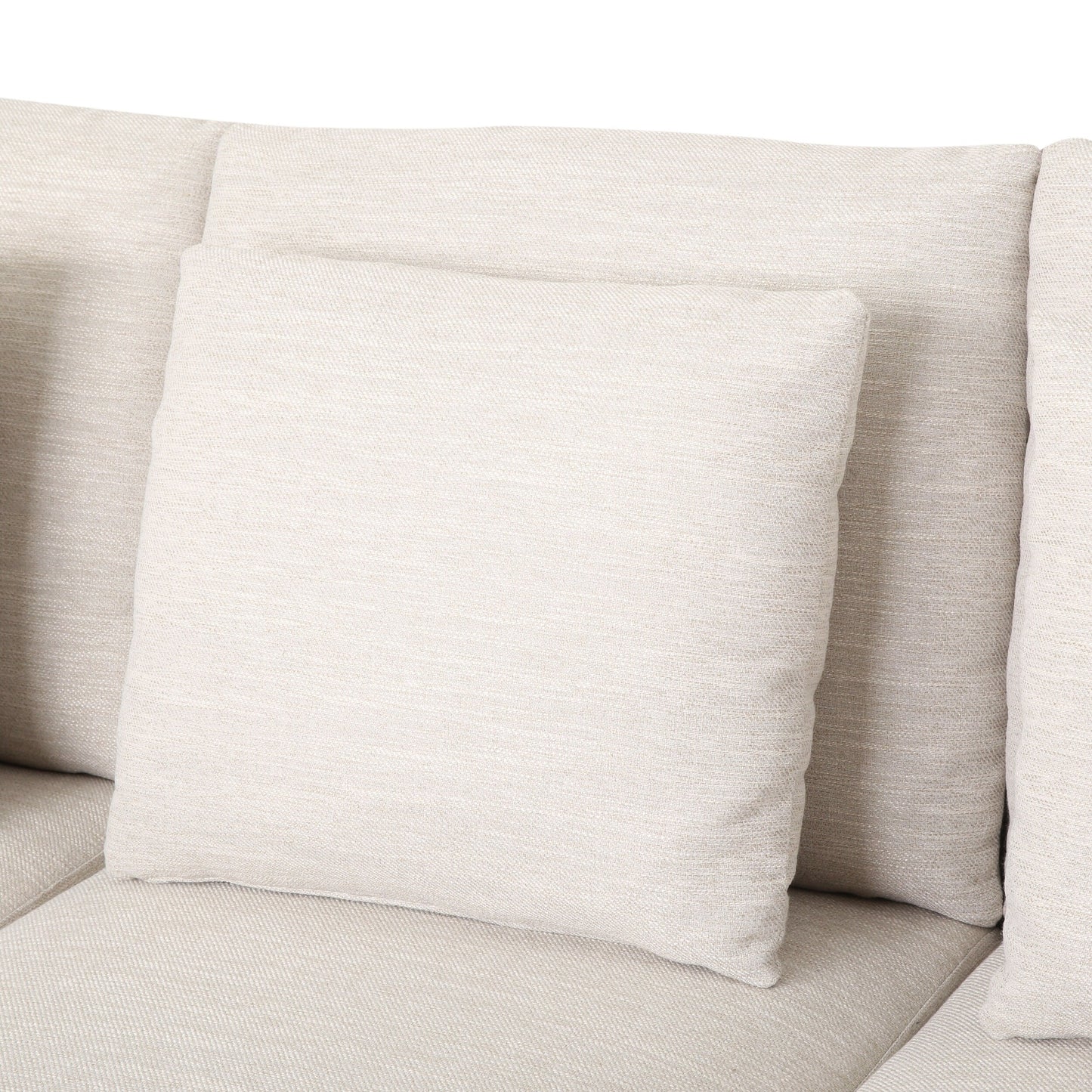 Modern 80 3-seater Sofa with Wood Legs and Matching Pillows for Living Room