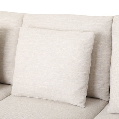 Modern 80 3-seater Sofa with Wood Legs and Matching Pillows for Living Room