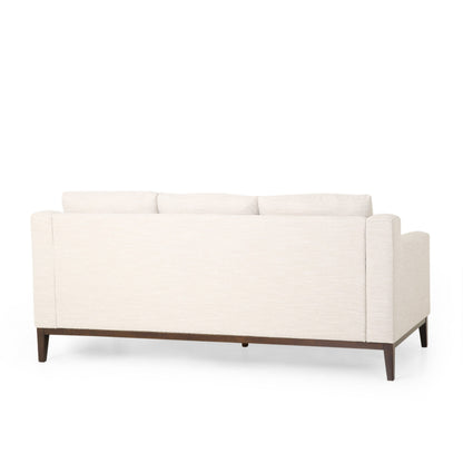 Modern 80 3-seater Sofa with Wood Legs and Matching Pillows for Living Room