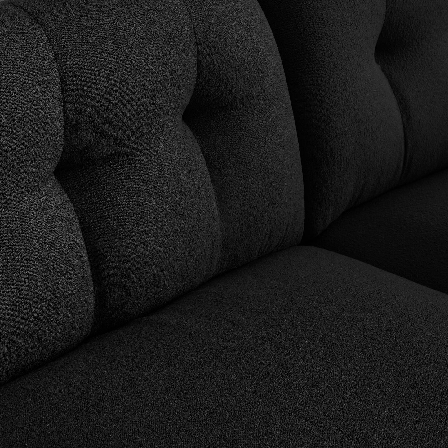 Modern 81.48 Teddy 3-seater Deep Seat Sofa with Wooden Legs and Upholstered for Living Room