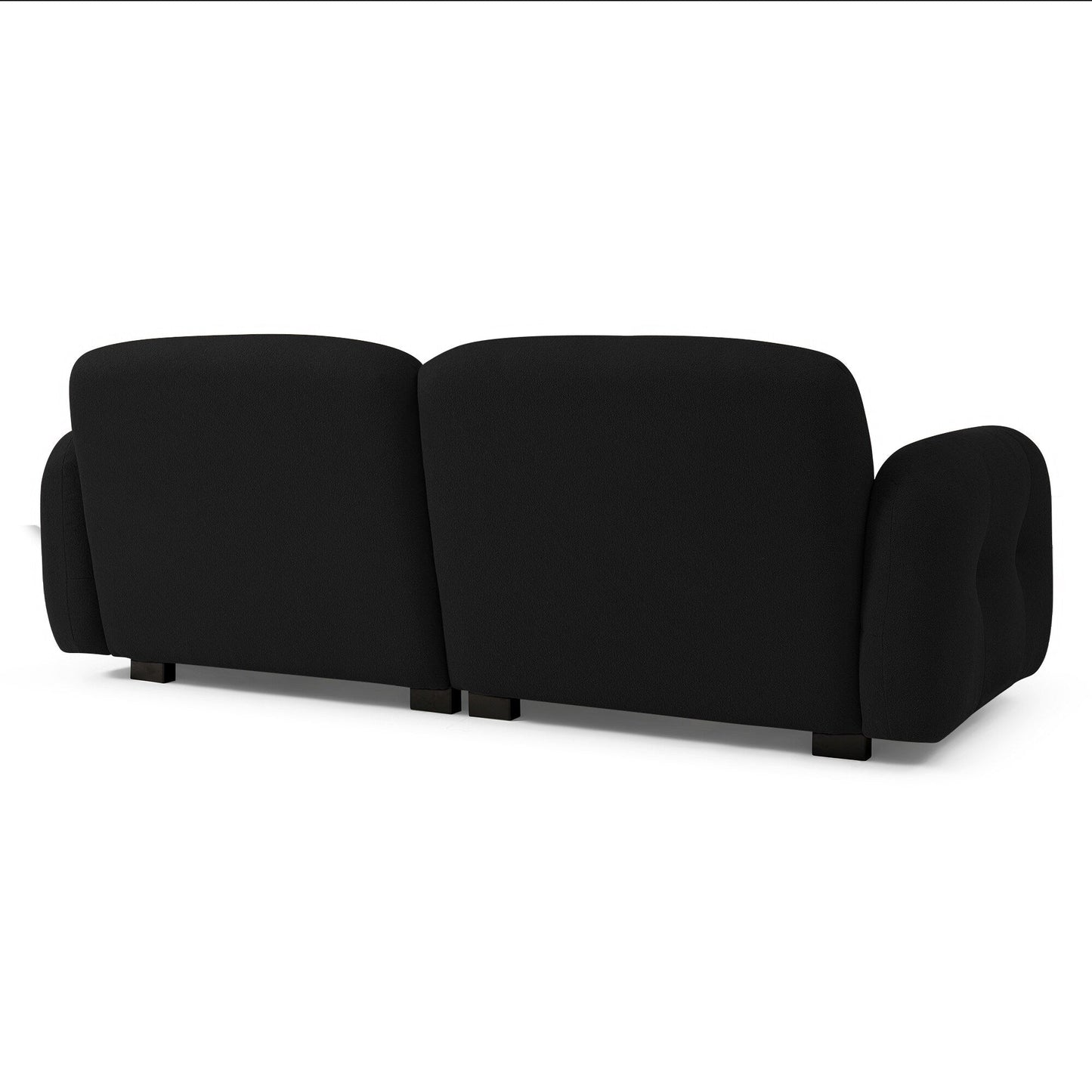 Modern 81.48 Teddy 3-seater Deep Seat Sofa with Wooden Legs and Upholstered for Living Room