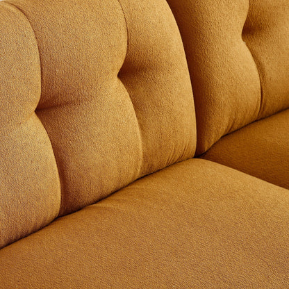 Modern 81.48 Teddy 3-seater Deep Seat Sofa with Wooden Legs and Upholstered for Living Room
