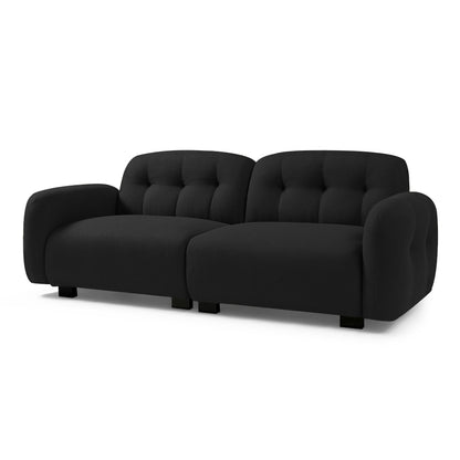 Modern 81.48 Teddy 3-seater Deep Seat Sofa with Wooden Legs and Upholstered for Living Room