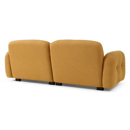Modern 81.48 Teddy 3-seater Deep Seat Sofa with Wooden Legs and Upholstered for Living Room