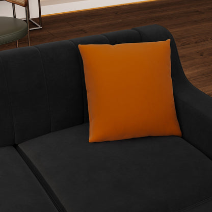 Modern 81.89 Velvet 3-seater Sofa with Gold Accents and Plush Cushions for Living Room