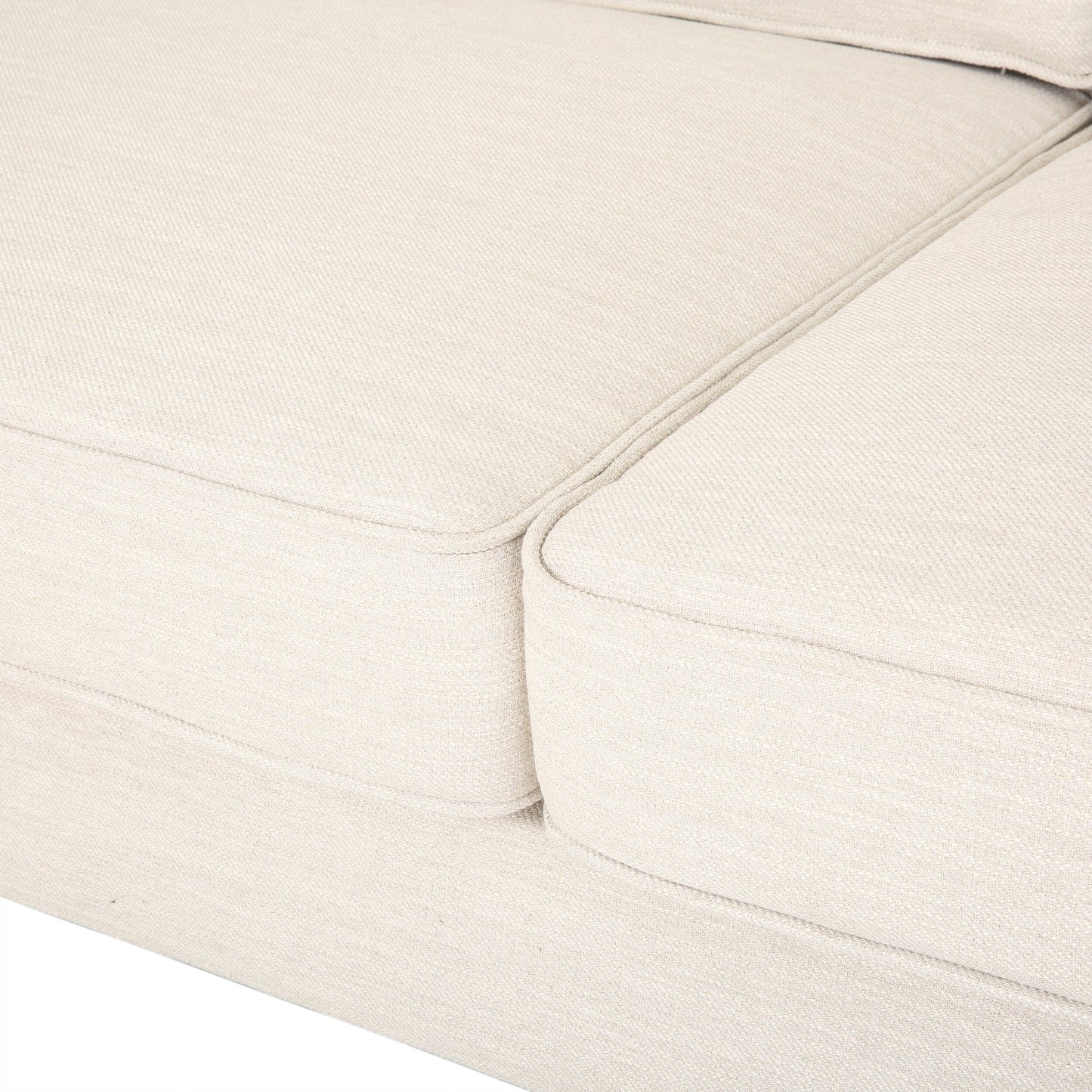 Modern 82.5 3-seater Sofa with Birch Wood Legs and Side Pillows for Living Room