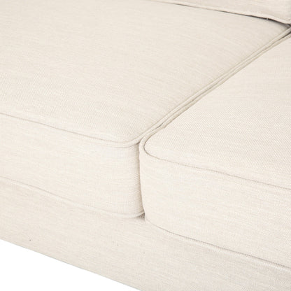 Modern 82.5 3-seater Sofa with Birch Wood Legs and Side Pillows for Living Room