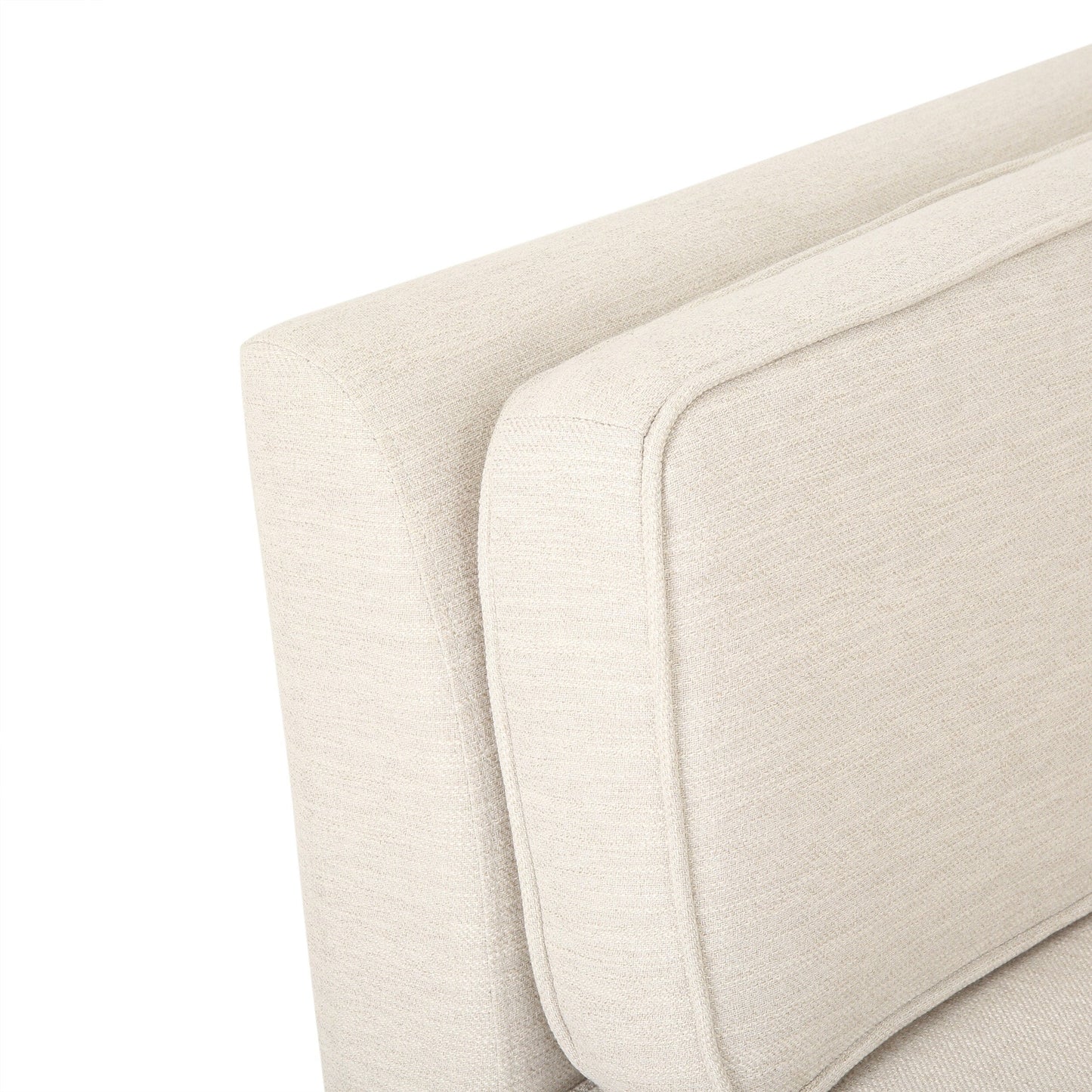 Modern 82.5 3-seater Sofa with Birch Wood Legs and Side Pillows for Living Room