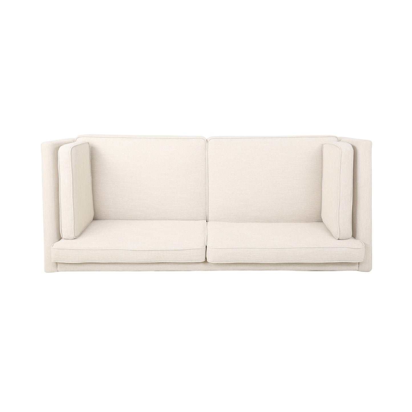 Modern 82.5 3-seater Sofa with Birch Wood Legs and Side Pillows for Living Room