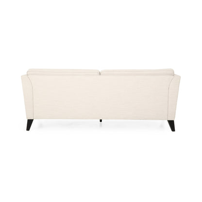 Modern 82.5 3-seater Sofa with Birch Wood Legs and Side Pillows for Living Room