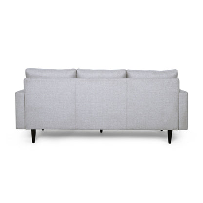 Modern 82.75 Button Tufted 3-seater Sofa with Birch Wood Legs for Living Room