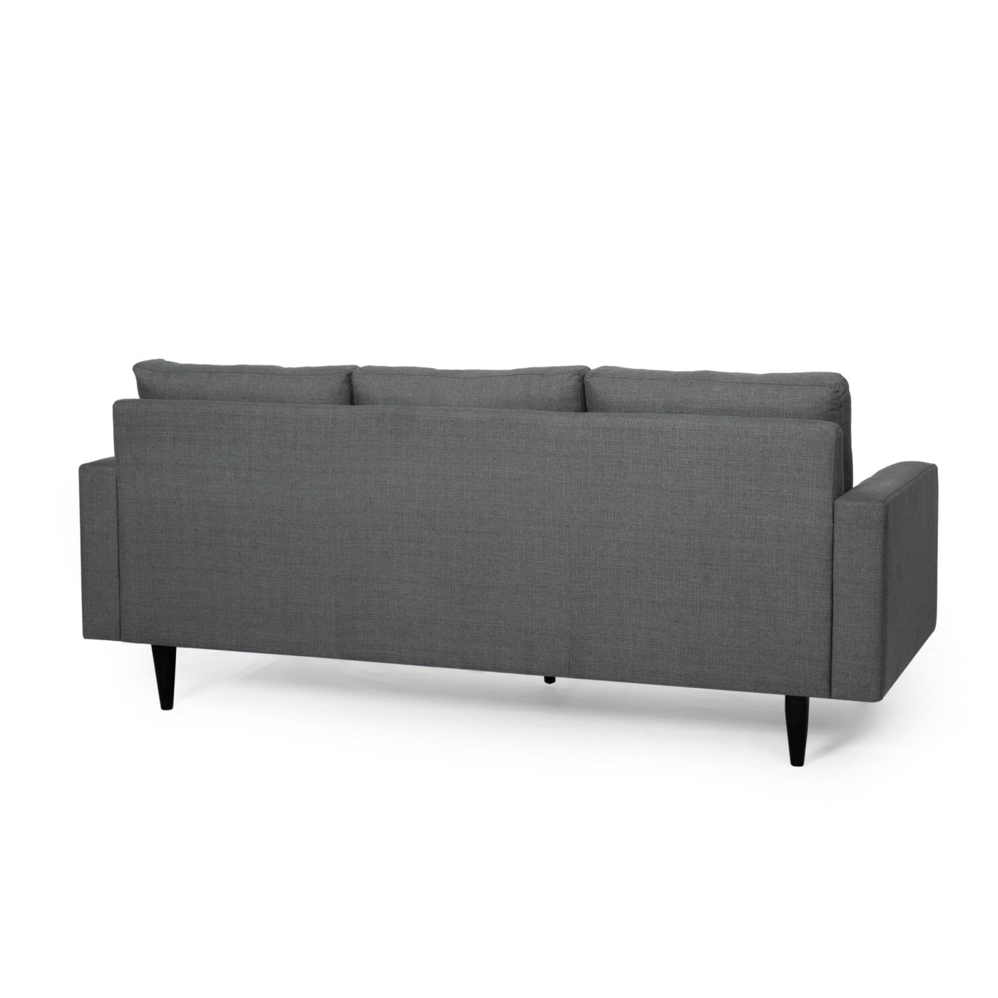 Modern 82.75 Button Tufted 3-seater Sofa with Birch Wood Legs for Living Room