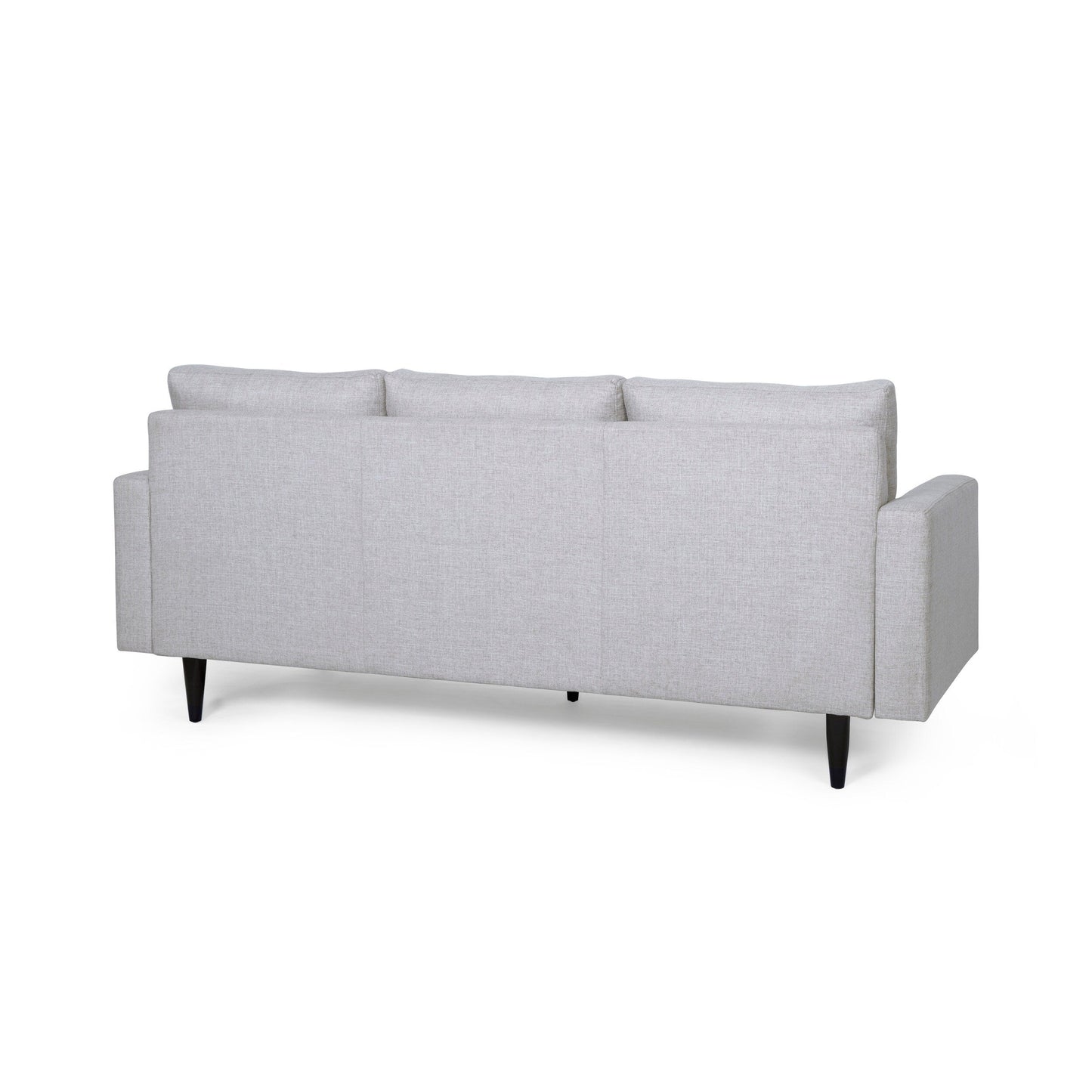 Modern 82.75 Button Tufted 3-seater Sofa with Birch Wood Legs for Living Room
