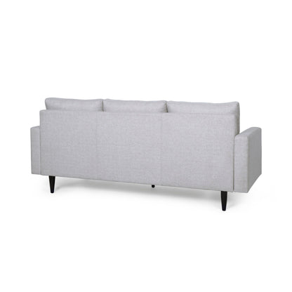 Modern 82.75 Button Tufted 3-seater Sofa with Birch Wood Legs for Living Room