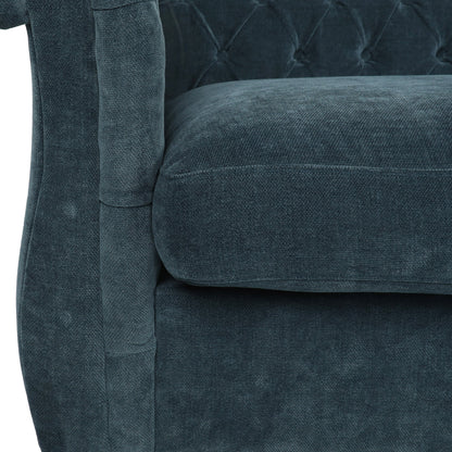 Modern 83.25 Button Tufted 3-seater Sofa with Wood Legs for Living Room