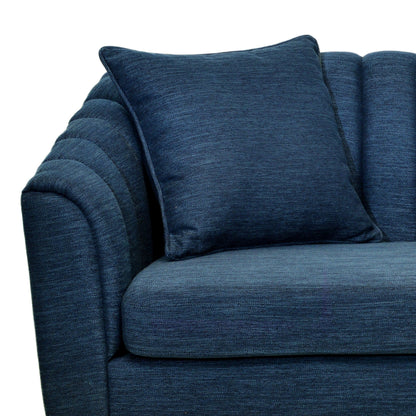 Modern 84.5 3-seater Sofa with Wood Legs and Pillows for Living Room