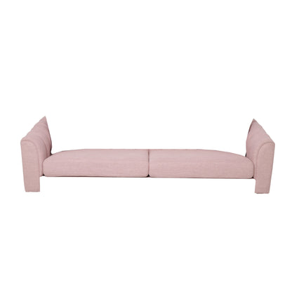 Modern 84.5 3-seater Sofa with Wood Legs and Pillows for Living Room