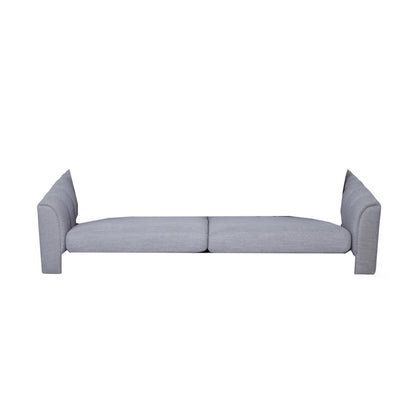 Modern 84.5 3-seater Sofa with Wood Legs and Pillows for Living Room