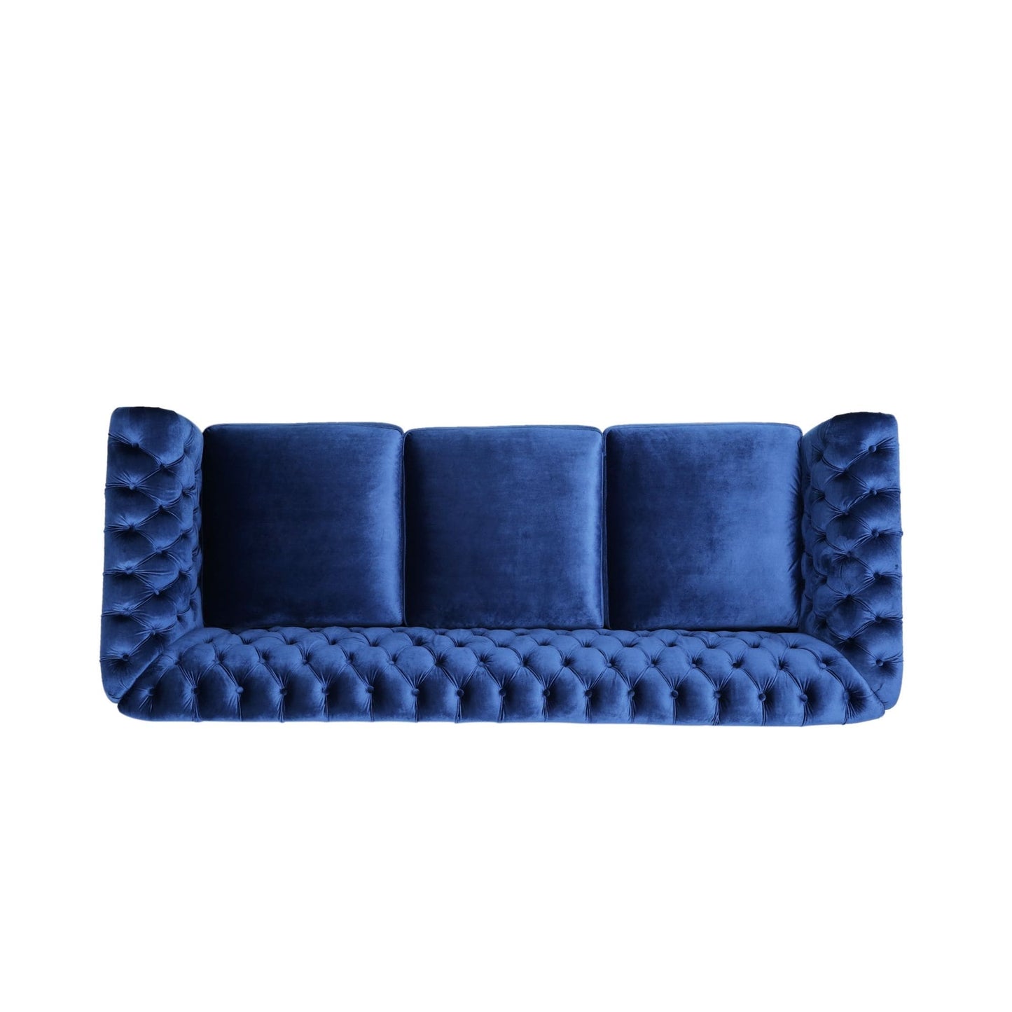 Modern 84.5'' Velvet 3 Seater Sofa with Generous Seating, Soft Upholstery, and Lightweight Construction