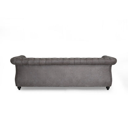 Modern 84.5'' Velvet 3 Seater Sofa with Generous Seating, Soft Upholstery, and Lightweight Construction