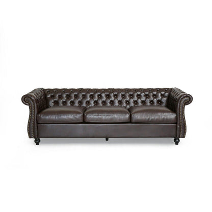 Modern 84.5'' Velvet 3 Seater Sofa with Generous Seating, Soft Upholstery, and Lightweight Construction