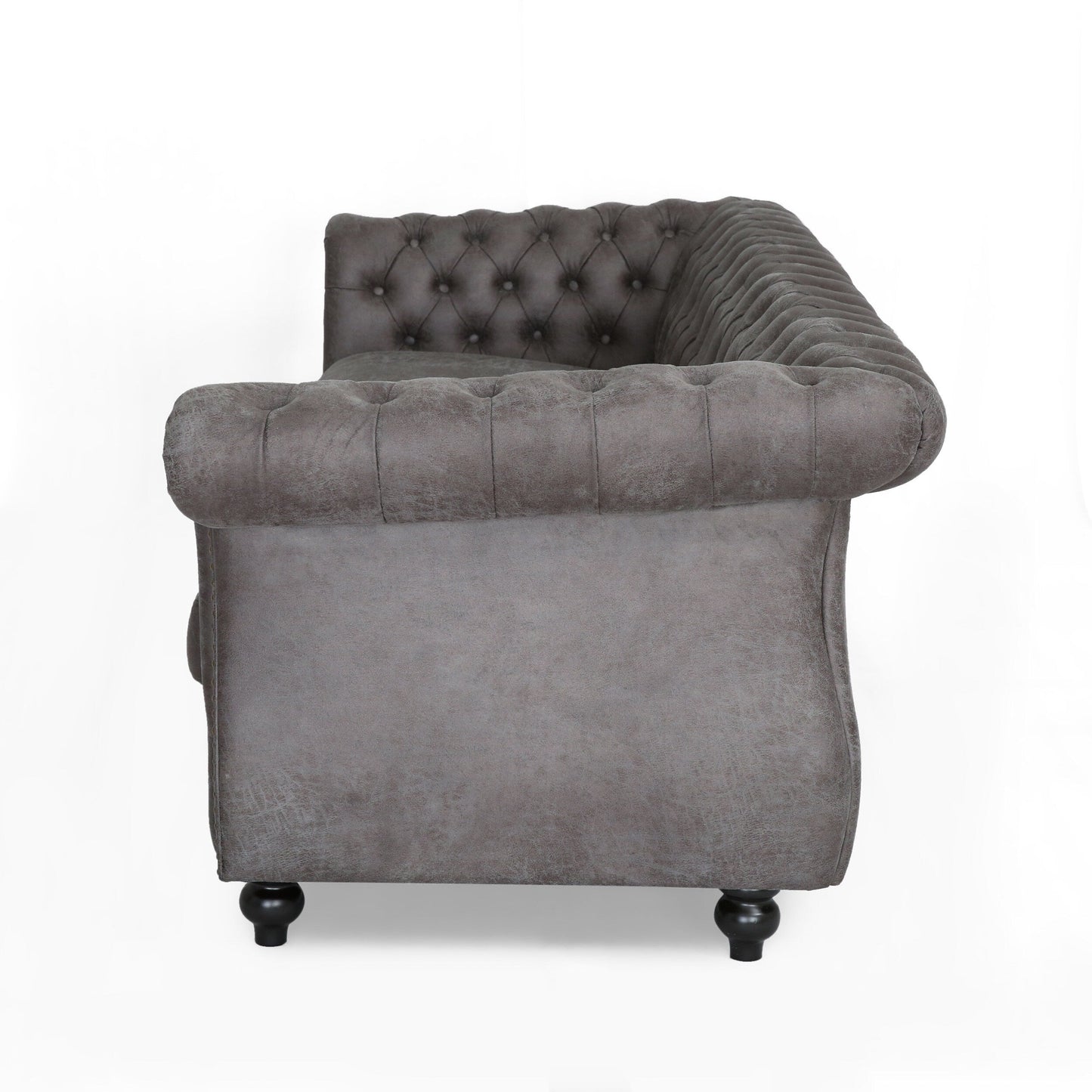 Modern 84.5'' Velvet 3 Seater Sofa with Generous Seating, Soft Upholstery, and Lightweight Construction