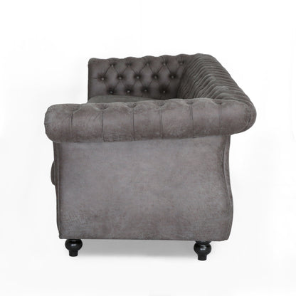 Modern 84.5'' Velvet 3 Seater Sofa with Generous Seating, Soft Upholstery, and Lightweight Construction