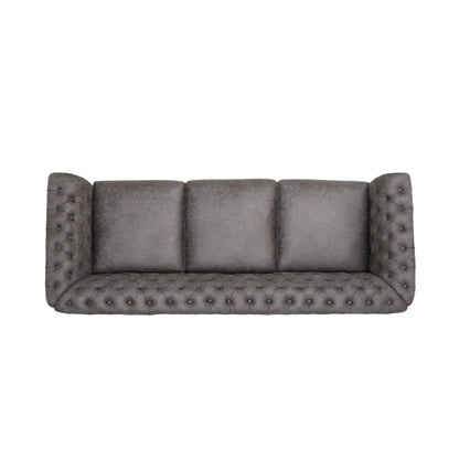 Modern 84.5'' Velvet 3 Seater Sofa with Generous Seating, Soft Upholstery, and Lightweight Construction