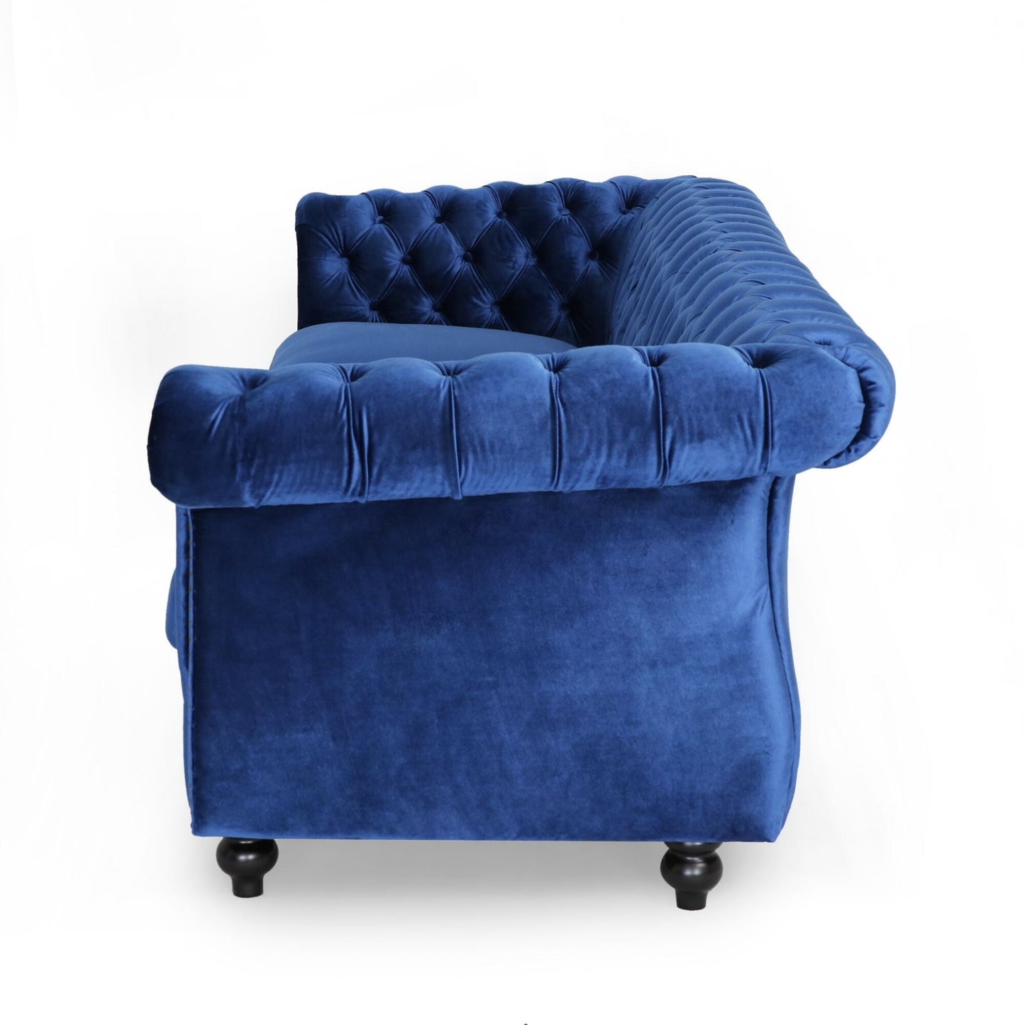 Modern 84.5'' Velvet 3 Seater Sofa with Generous Seating, Soft Upholstery, and Lightweight Construction