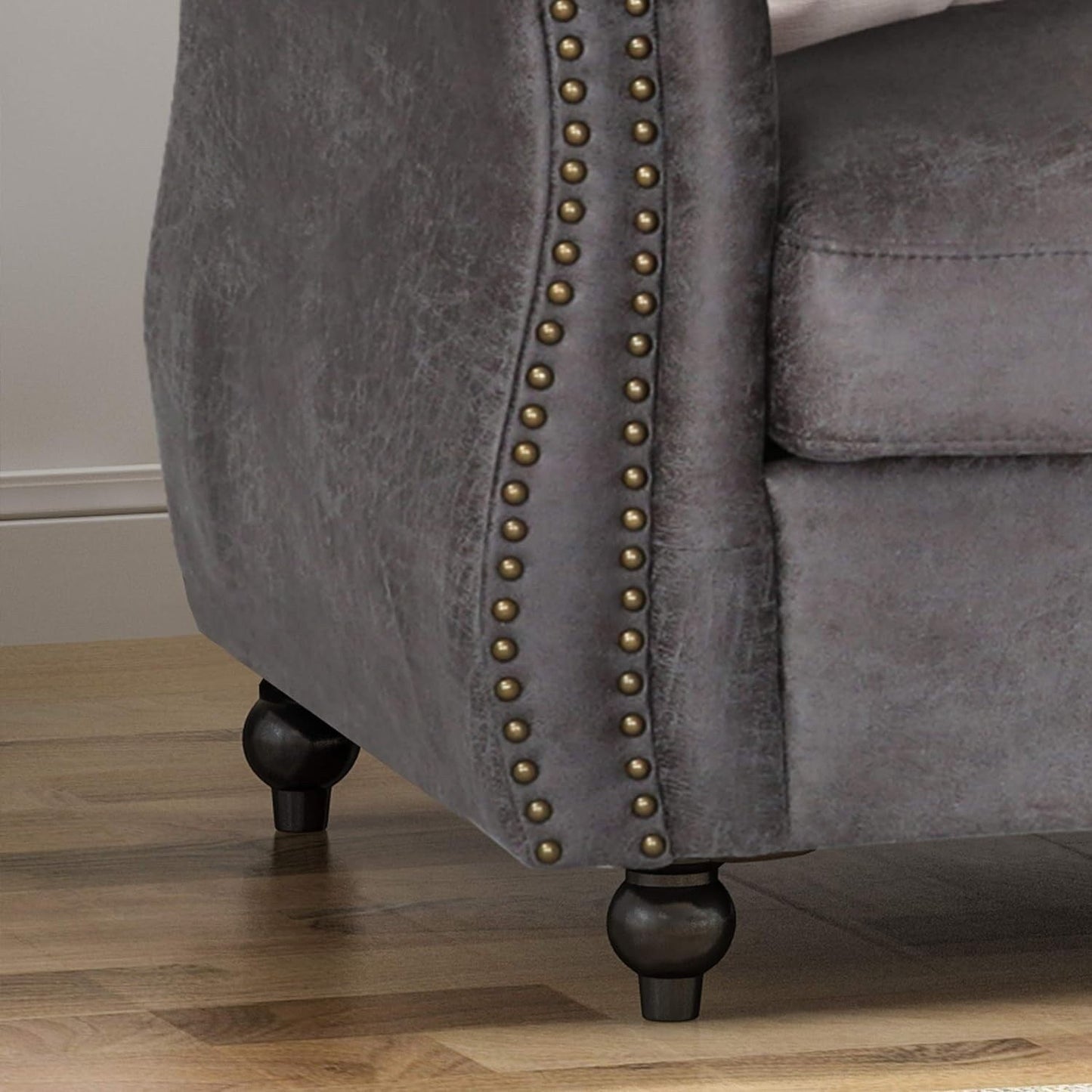 Modern 84.5'' Velvet 3 Seater Sofa with Generous Seating, Soft Upholstery, and Lightweight Construction