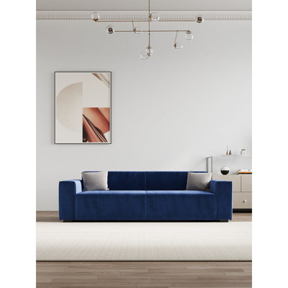 Modern 88.6 Chenille Loveseat Upholstered Sofa with 4 Solid Wood Legs and 2 Pillows for Living Room