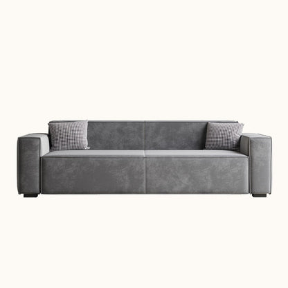 Modern 88.6 Chenille Loveseat Upholstered Sofa with 4 Solid Wood Legs and 2 Pillows for Living Room