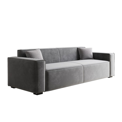 Modern 88.6 Chenille Loveseat Upholstered Sofa with 4 Solid Wood Legs and 2 Pillows for Living Room
