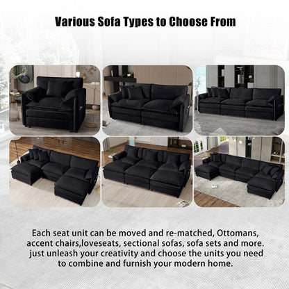 Modern Chenille 2-seater Comfy Deep Love-seat Sofa Couch for Living Room