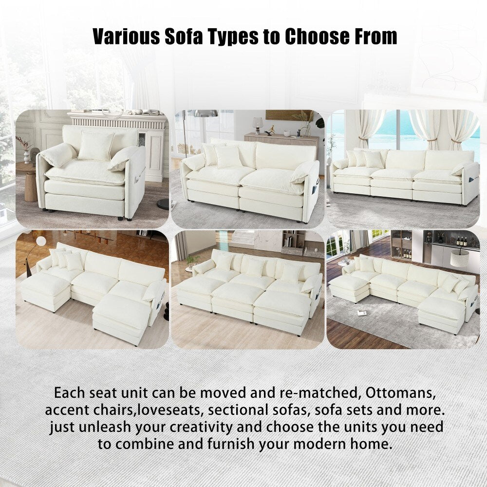 Modern Chenille 2-seater Comfy Deep Love-seat Sofa Couch for Living Room