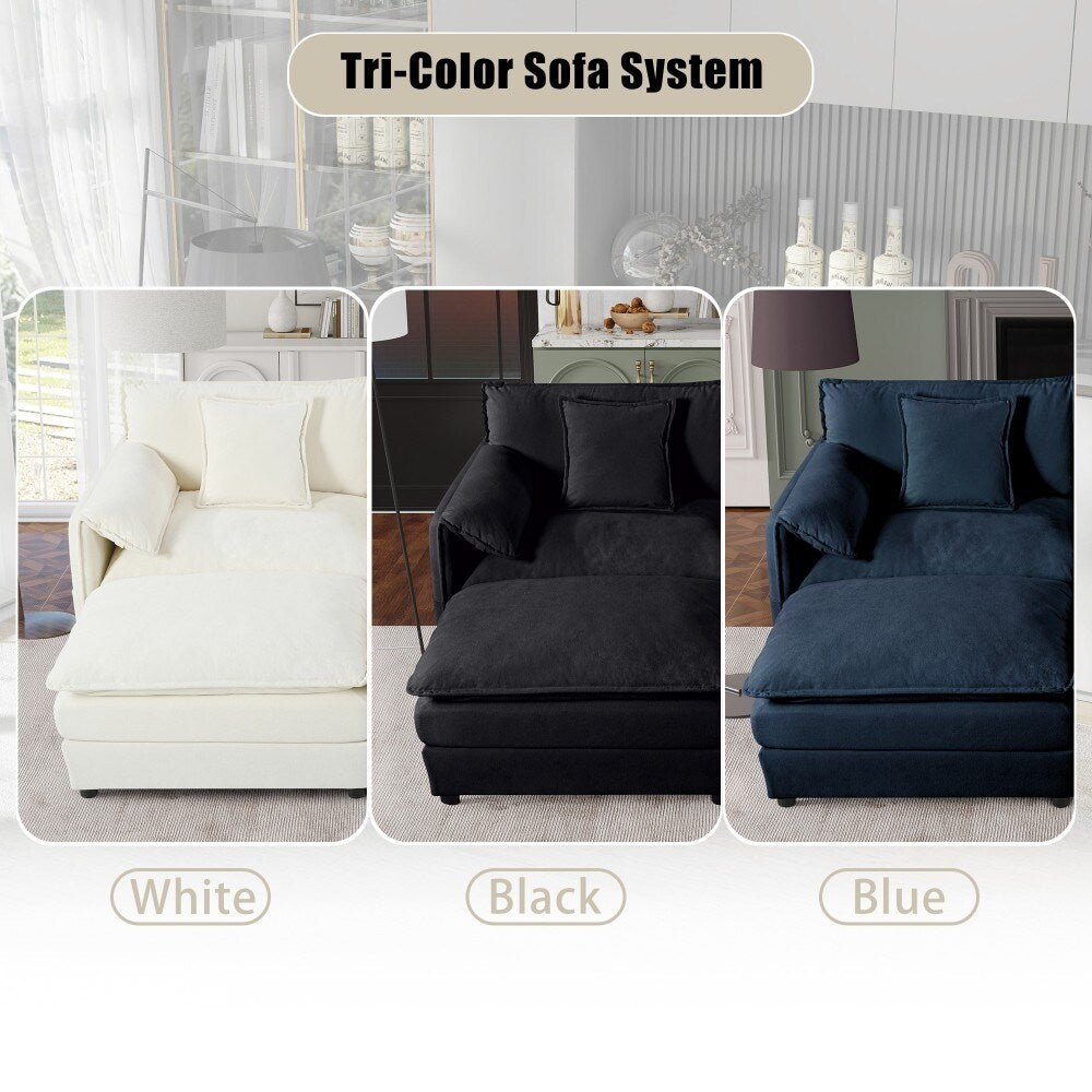 Modern Chenille 2-seater Comfy Deep Love-seat Sofa Couch for Living Room