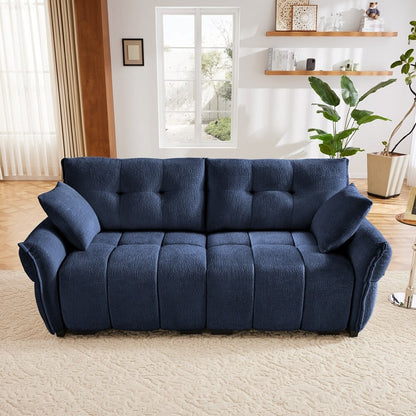 Modern Chenille Fabric Upholstery Two-Seater Sofa