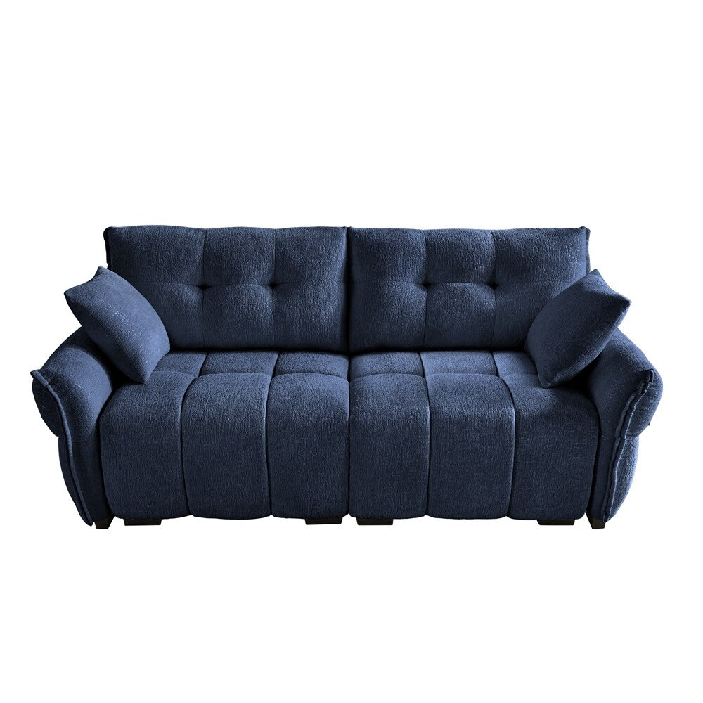 Modern Chenille Fabric Upholstery Two-Seater Sofa