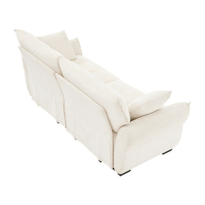 Modern Chenille Fabric Upholstery Two-Seater Sofa