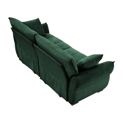 Modern Chenille Fabric Upholstery Two-Seater Sofa
