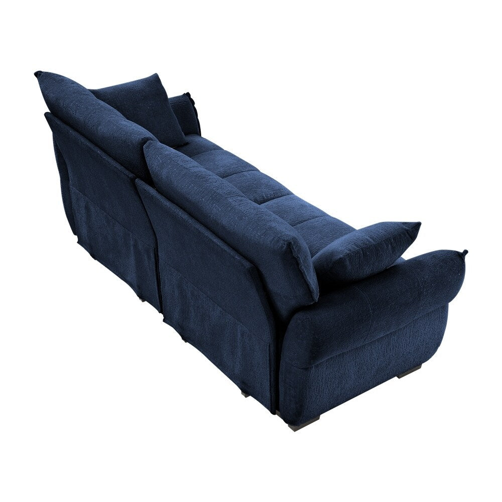 Modern Chenille Fabric Upholstery Two-Seater Sofa