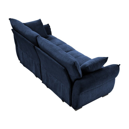 Modern Chenille Fabric Upholstery Two-Seater Sofa