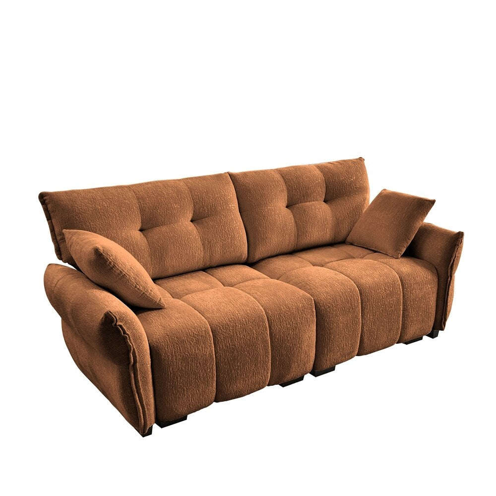 Modern Chenille Fabric Upholstery Two-Seater Sofa