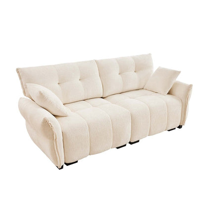 Modern Chenille Fabric Upholstery Two-Seater Sofa